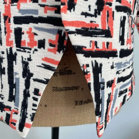 Aqua artsy open blazer white orange black size M - Picture 3 of 7